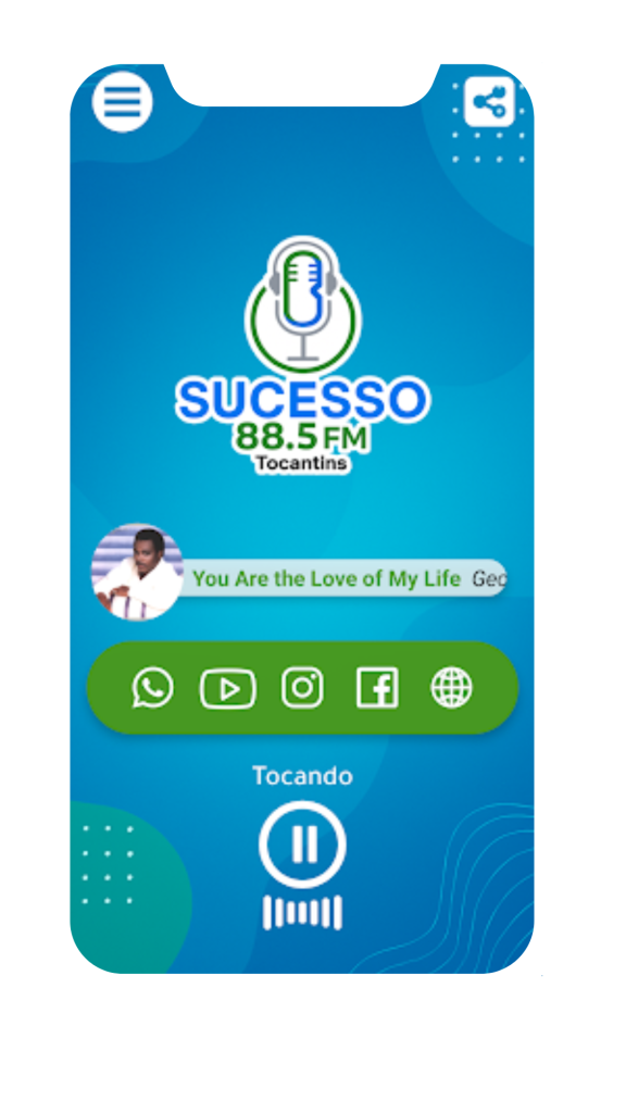 Aplicativo Sucesso FM no celular